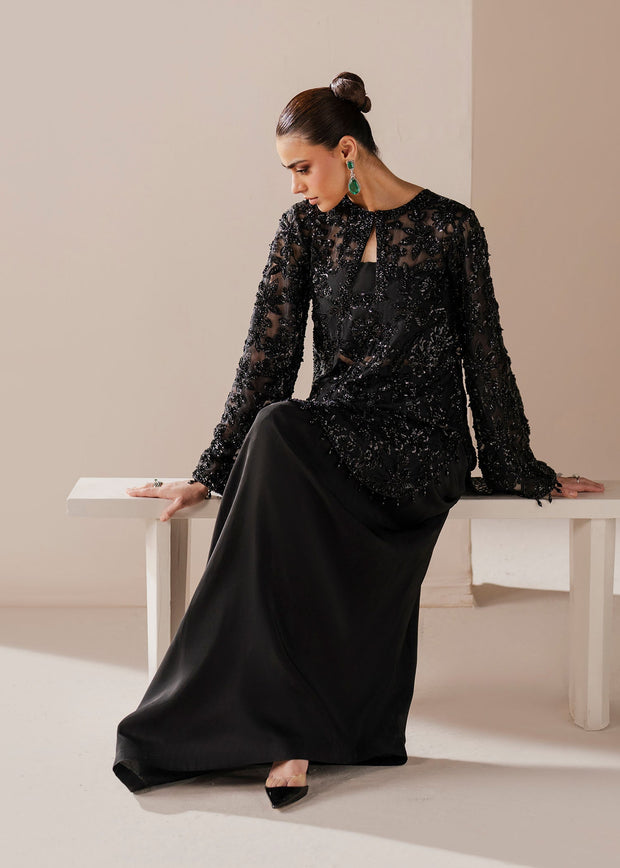 Cerys Black Pakistani Wedding Dress with Intricate Embellishments