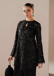Cerys Black Pakistani Wedding Dress with Intricate Embellishments