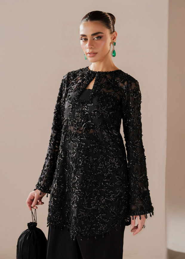 Cerys Black Pakistani Wedding Dress with Intricate Embellishments