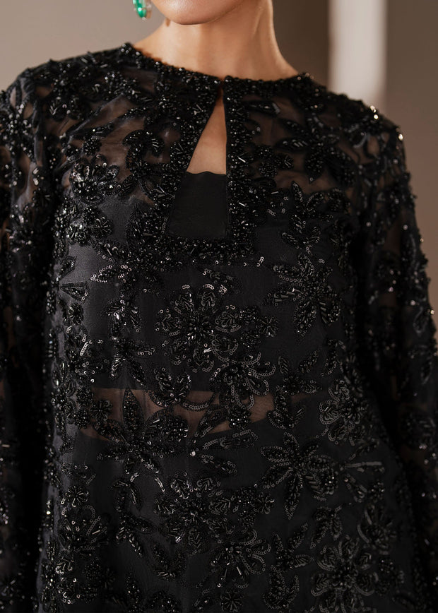 Cerys Black Pakistani Wedding Dress with Intricate Embellishments