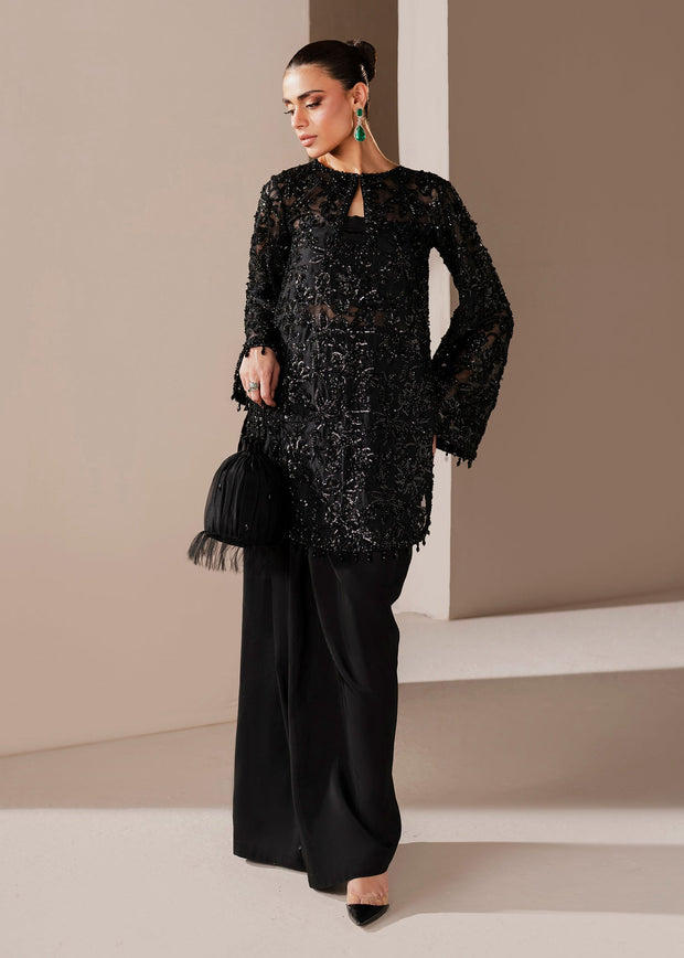 Cerys Black Pakistani Wedding Dress with Intricate Embellishments