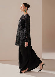 Cerys Black Pakistani Wedding Dress with Intricate Embellishments