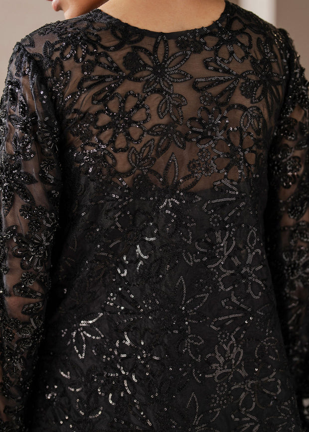 Cerys Black Pakistani Wedding Dress with Intricate Embellishments