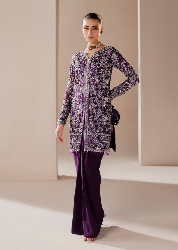 Enchanting Purple Pakistani Wedding Dress for Elegance