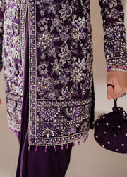 Enchanting Purple Pakistani Wedding Dress for Elegance