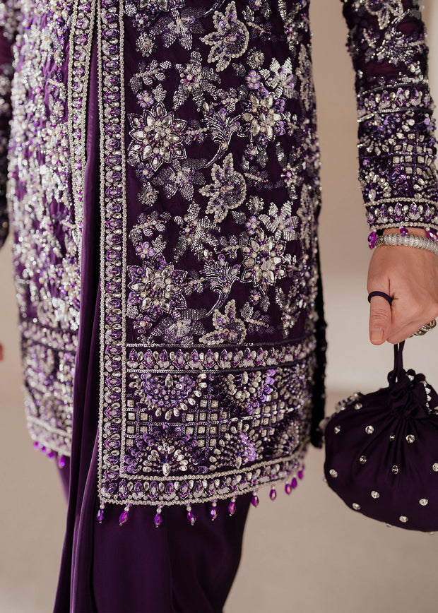 Enchanting Purple Pakistani Wedding Dress for Elegance