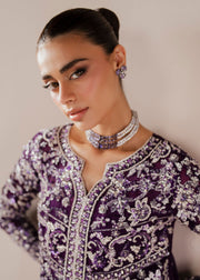 Enchanting Purple Pakistani Wedding Dress for Elegance