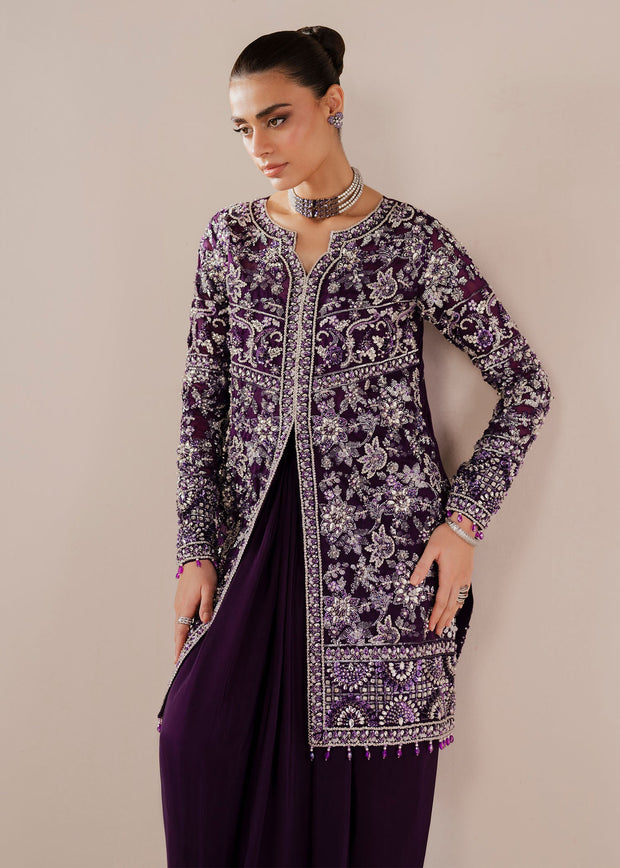 Enchanting Purple Pakistani Wedding Dress for Elegance