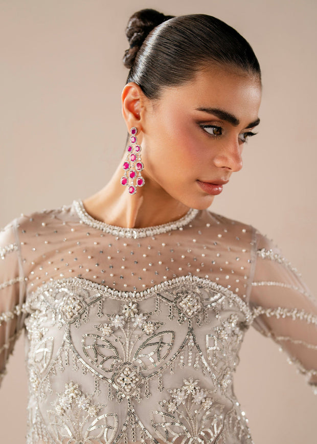 Elegant Grey Pakistani Wedding Dress for Festive Occasions