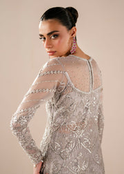 Elegant Grey Pakistani Wedding Dress for Festive Occasions