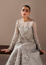 Elegant Grey Pakistani Wedding Dress for Festive Occasions