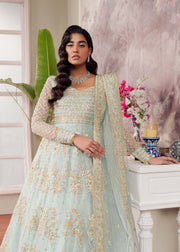 Majestic Ferozi Pakistani Party Dress for Celebrations