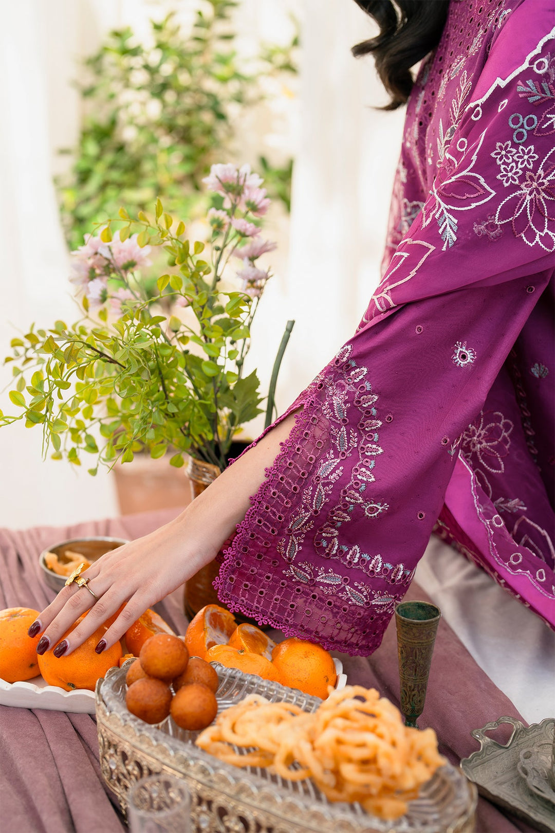 Elegant Dobby Lawn Shirt with Embroidered Chikan Kari