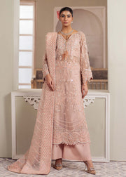 Elegant Peachy Pink Pakistani Party Dress for Any Occasion
