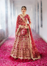 Ethereal Mehroon Pakistani Bridal Dress for Festive Occasions