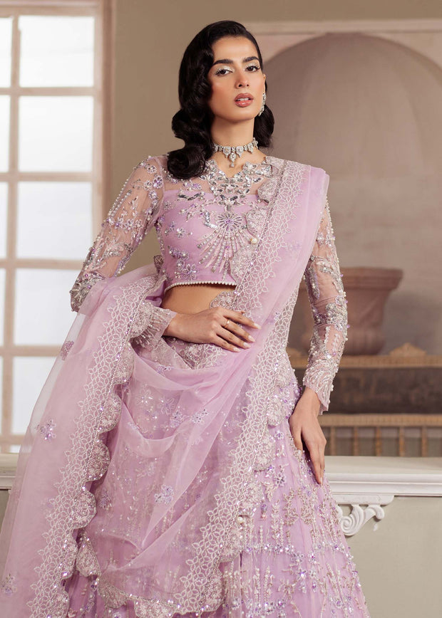 Elegant Lilac Pakistani Party Dress for Festive Occasions