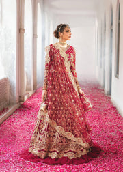 Elegant Mehroon Pakistani Bridal Dress for Festive Occasions