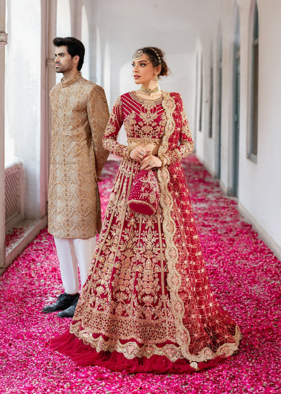 Elegant Mehroon Pakistani Bridal Dresses for Celebrations