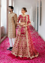 Elegant Mehroon Pakistani Bridal Dress for Festive Occasions