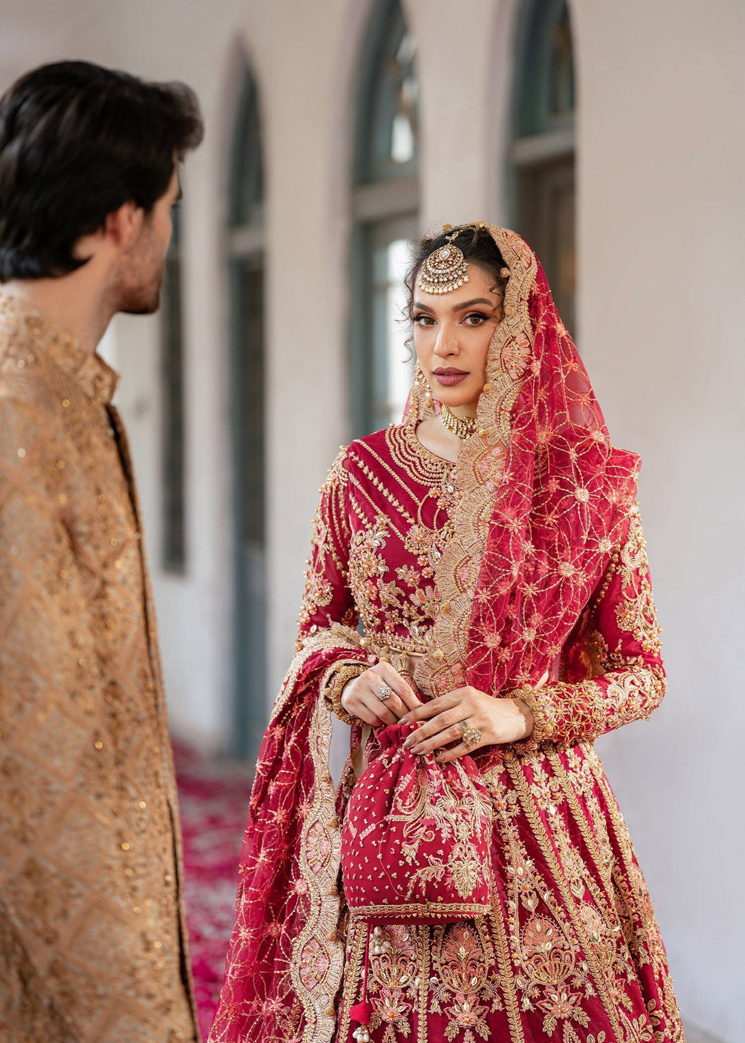 Elegant Mehroon Pakistani Bridal Dresses for Celebrations