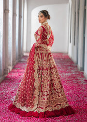 Ethereal Mehroon Pakistani Bridal Dress for Festive Occasions