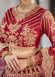 Ethereal Mehroon Pakistani Bridal Dress for Festive Occasions