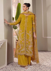 Enchanting Olive Pakistani Party Dress for Celebrations