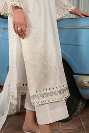 Elegant Embroidered Lawn Shirt with Chiffon Dupatta