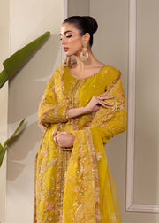 Enchanting Olive Pakistani Party Dress for Celebrations