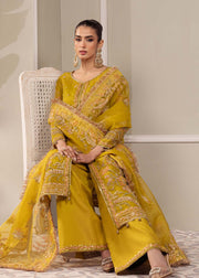 Enchanting Olive Pakistani Party Dress for Celebrations