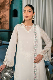 Elegant Embroidered Lawn Shirt with Chiffon Dupatta