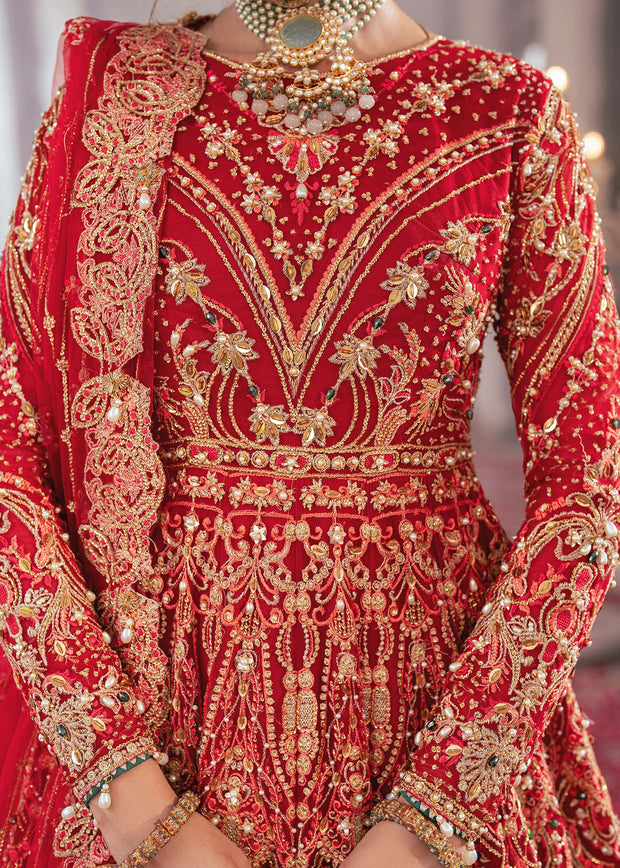 Elegant Red Pakistani Bridal Dress for Grand Celebrations