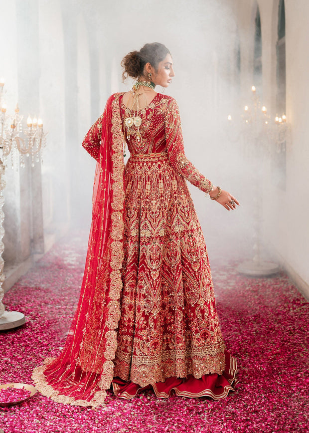 Elegant Red Pakistani Bridal Dress for Grand Celebrations