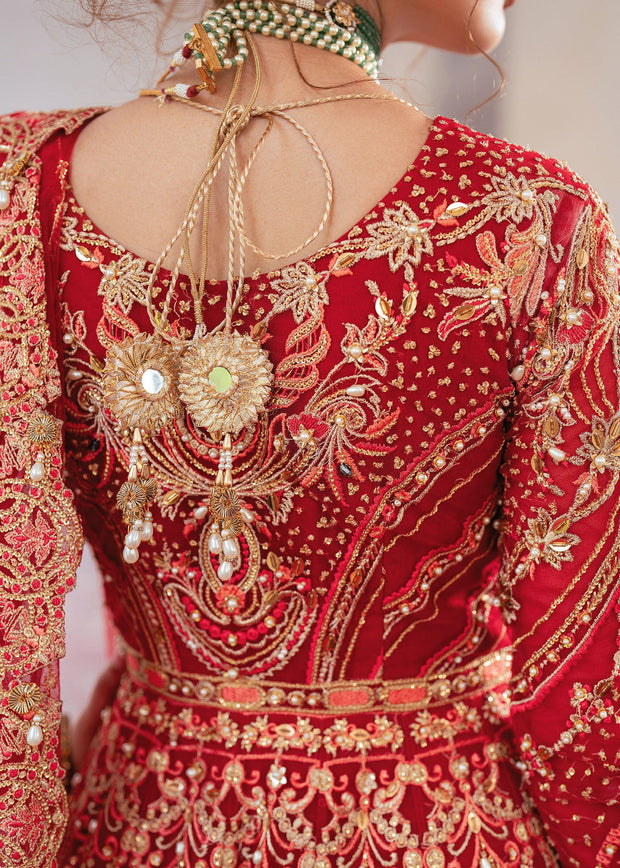 Elegant Red Pakistani Bridal Dress for Grand Celebrations