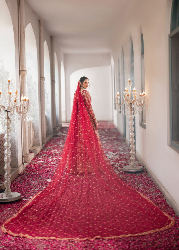 Elegant Red Pakistani Bridal Dress for Grand Celebrations