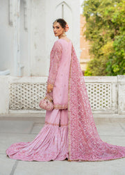 Gulnar Pink Organza Pakistani Bridal Dress for Elegance