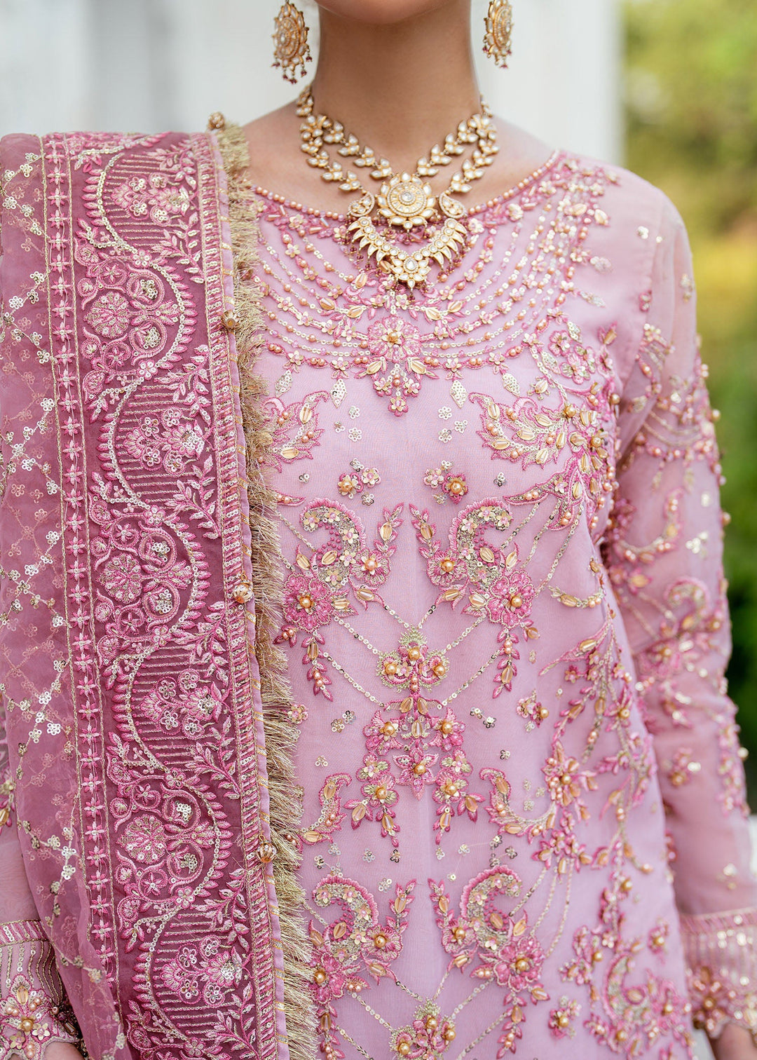 Gulnar Pink Pakistani Bridal Dress for Elegant Occasions