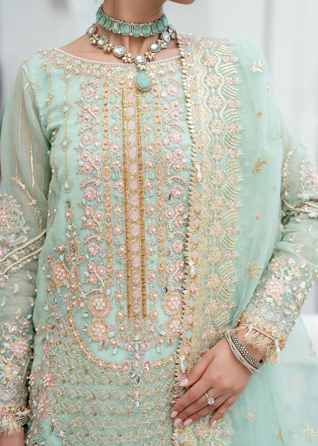 Elegant Green Pakistani Bridal Suit for Festive Occasions