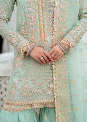 Exquisite Green Pakistani Bridal Dress for Festive Elegance