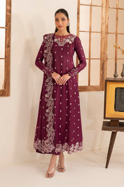Elegant Embroidered Lawn Frock in Soft Pastel Shades