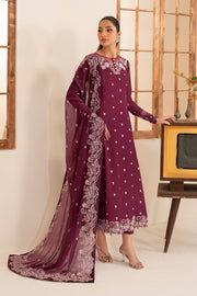 Elegant Embroidered Lawn Frock in Soft Pastel Shades
