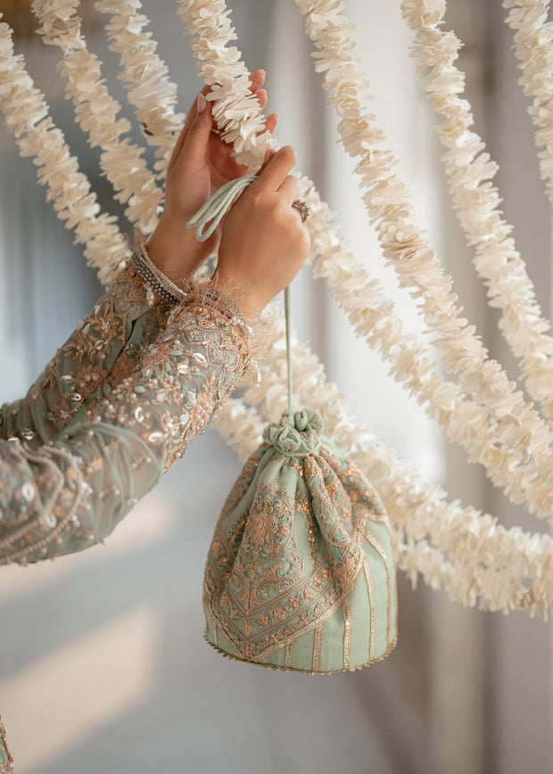 Elegant Green Pakistani Bridal Suit for Festive Occasions