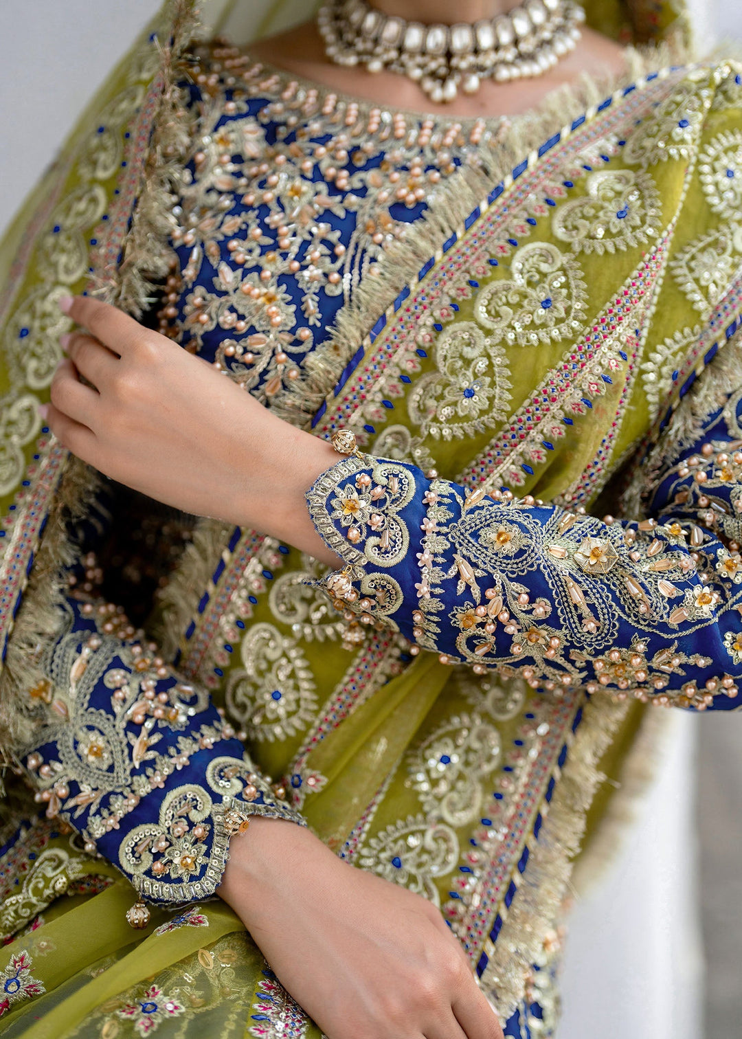 Stunning Blue Pakistani Bridal Dress for Festive Occasions