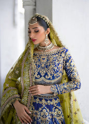 Zaira Blue Pakistani Bridal Dress for Festive Occasions