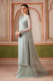 Elegant Hand Embellished Net Shirt and Lehnga Set