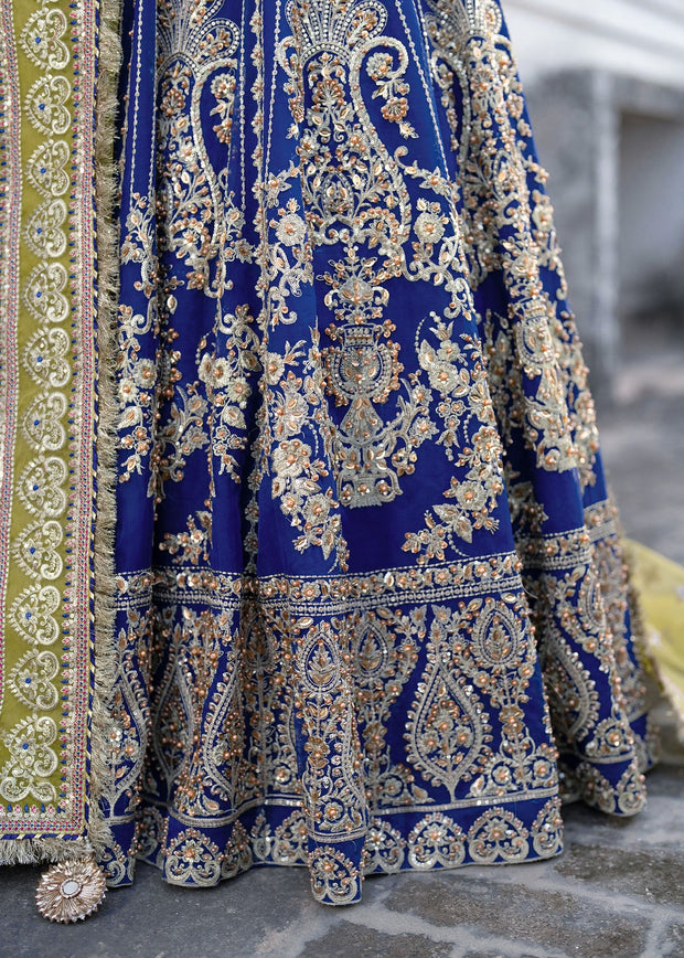 Stunning Blue Pakistani Bridal Dress for Festive Occasions