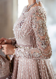 Elegant Coral Pink Pakistani Bridal Dress for Weddings