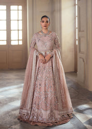 Elegant Coral Pink Pakistani Bridal Dress for Festive Occasions