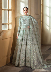 Elegant Pistachio Pakistani Bridal Dress for Celebrations