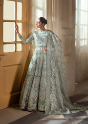 Elegant Pistachio Pakistani Bridal Dress for Celebrations